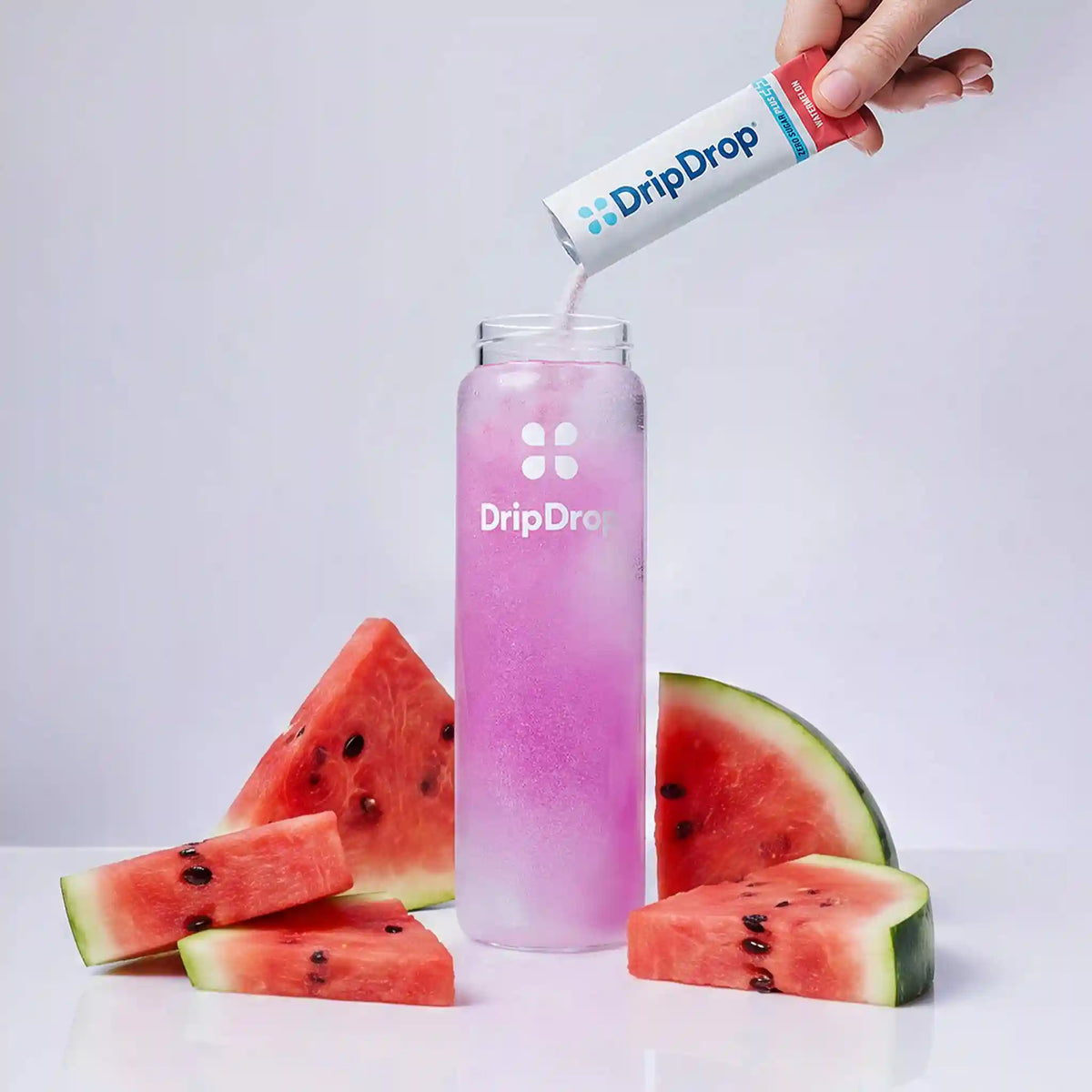 DripDrop Zero Sugar Plus Electrolyte Powder, Watermelon, 16 oz sticks, 30 Pack