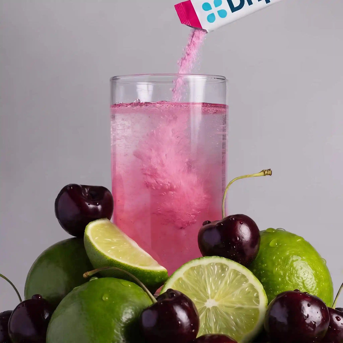 DripDrop Zero Sugar Electrolyte Powder, Cherry Limeade, 8 oz sticks, 32 Pack